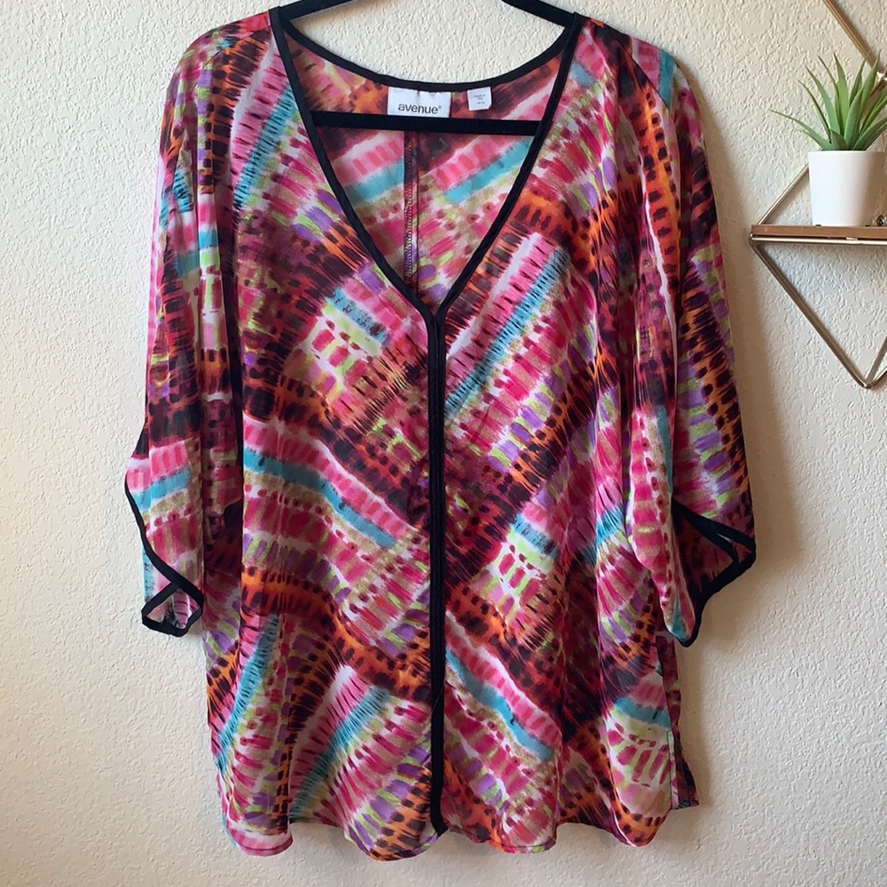 Multi-color Top | Sz 14